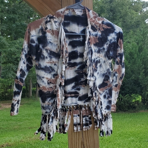 Mini YFB Tie-Dye Top Fringe NWT Size 12 - Picture 2 of 5
